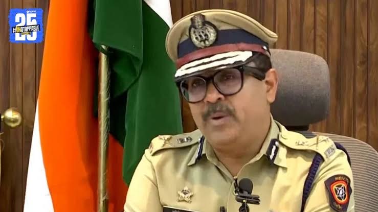 Amitesh Kumar during a broadcast interview discussing policing in Pune