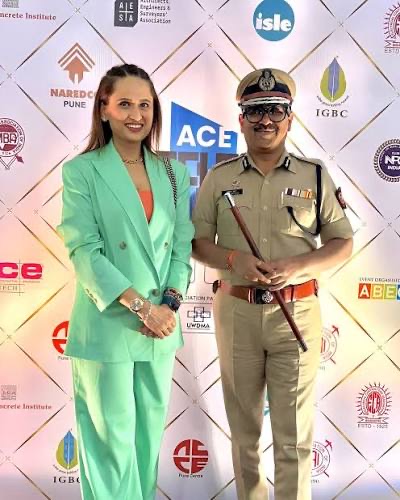 Amitesh Kumar in uniform at an industry association event in Pune